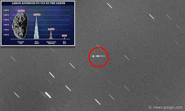 Astronomer captures footage of 3,280ft asteroid as it nears Earth - Daily Mail