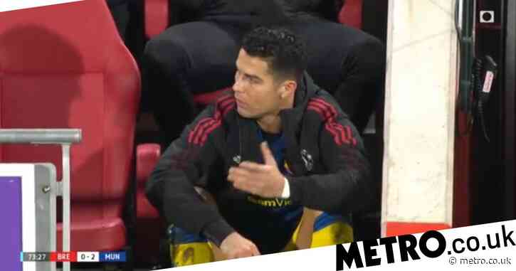 Cristiano Ronaldo throws strop after being subbed in Manchester United’s win over Brentford