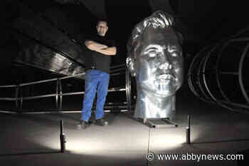 VIDEO: B.C. metal sculptor makes giant Elon Musk head for cryptocurrency monument