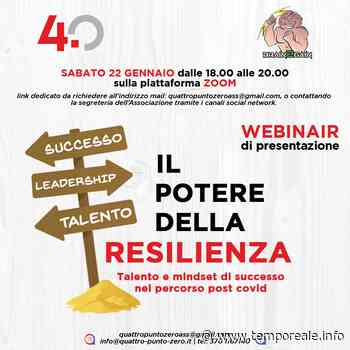 Formia / "Il potere della resilienza: talento e mindset di successo nel percorso post covid", webinar - Temporeale Quotidiano