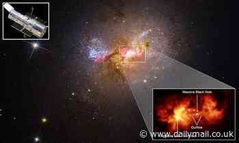 Black hole is spotted 'giving birth' to stars in a nearby dwarf galaxy