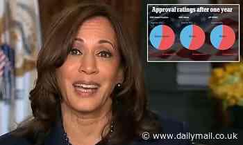 Joe Biden and Kamala Harris have 44% approval rate after first year in office, polls show