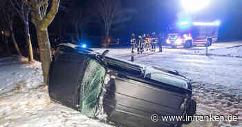 Kreis Bamberg: Autofahrerin überschlägt sich auf schneeglatter Straße