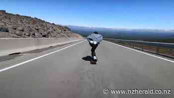 Kiwi daredevils' high-speed dash down Turoa access road - New Zealand Herald