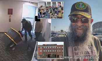 Oath Keepers set up weapons and ammunition at a hotel outside Washington, DC, ahead of Jan. 6 riot