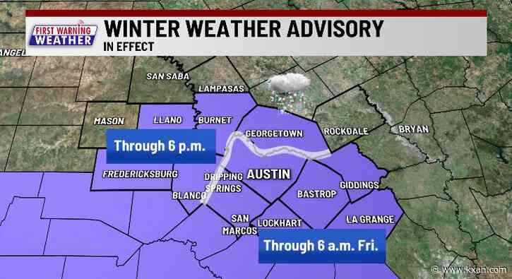 Sleet, freezing rain and snow reports as Winter Weather Advisory continues