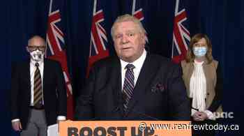 Ontario announces gradual reopening plan starting January 31st - renfrewtoday.ca