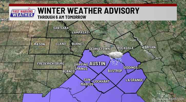 Wintry precipitation starting to wind down; coldest night of the winter possible