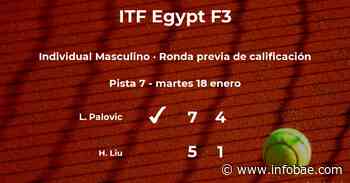 Lukas Palovic pasa de ronda del torneo de El Cairo - infobae