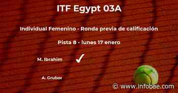 La tenista Mariam Ibrahim pasa de ronda del torneo de El Cairo - infobae