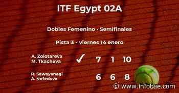 Las tenistas Sawayanagi y Nefedova se despiden del torneo de El Cairo - infobae
