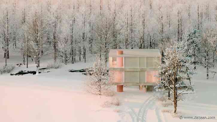 Andrés Reisinger and Alba de la Fuente design modernist house in frosty metaverse landscape