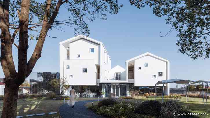 Sliced openings reveal internal layout of Suzhou guesthouse by Wutopia Lab