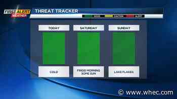 First Alert: Frigid next 24 hours then some lake flakes towards Sunday