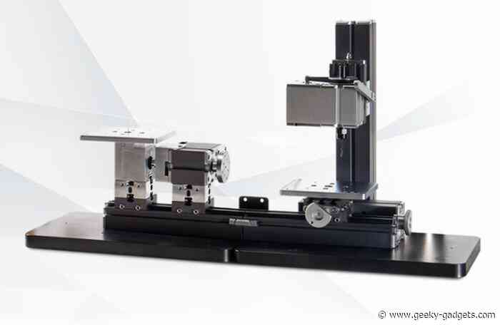 LathePro modular desktop machine for makers : drill, saw, lathe, sand and more