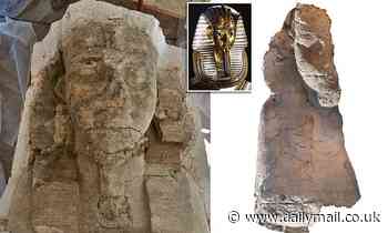 Pair of sphinxes depicting King Tutankhamun's grandfather are discovered in Egypt