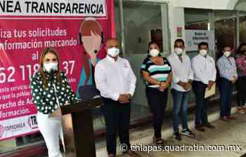 Ayuntamiento arranca programa "Línea Transparencia Tapachula" - Quadratín Chiapas