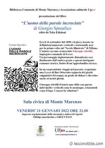 Presentazione del libro: L'uomo delle parole incrociate - Lecco Notizie