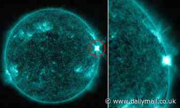 Star of the show! NASA shares stunning footage of powerful solar flare erupting from Earth's sun