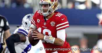 49ers QB Jimmy Garoppolo may not start vs Packers, per report - Acme Packing Company