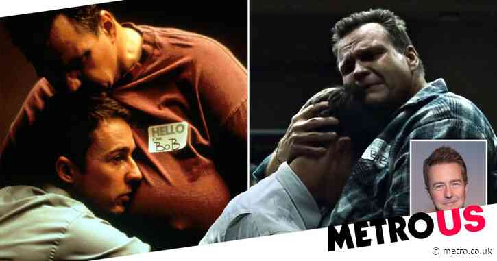 Edward Norton keeps photo of Fight Club co-star Meat Loaf in office ‘because it makes me smile every time’: ‘To us he will always be Bob’