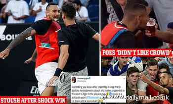 Australian Open: Nick Kyrgios claims his opponents' coach and trainer tried to fight him