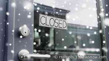 What's closed for the winter weather in Hampton Roads and North Carolina?