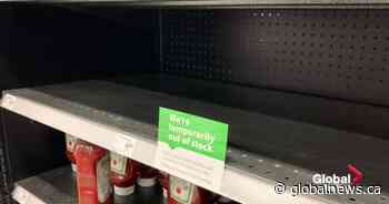 Grocery stores in Alberta continue to see more empty shelves as supply chain issues persist