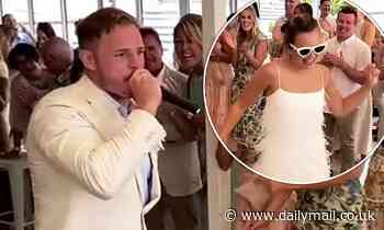 Tom Burgess and Tahlia Giumelli let loose during wedding dance to Kanye West's hit Gold Digger