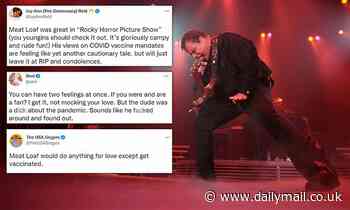 Meat Loaf is mocked over his stance on pandemic policies following his death