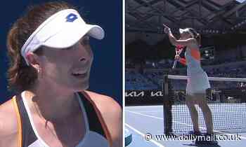 Shocking moment tennis star unleashes in an extraordinary rant at an umpire