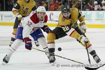 Theodores scores in OT, Vegas beats Canadiens, 4-3 - Virden Empire Advance