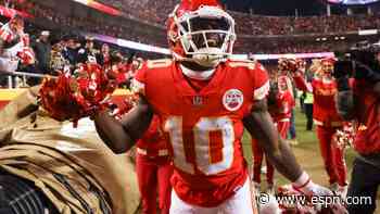 NFL shakes Chiefs' Hill with fine for pompom fun