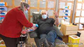 Ottawa man gives blood for 150th time - CTV News Ottawa