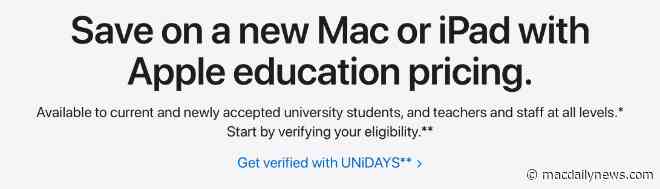 Apple removes UNiDAYS verification requirement for U.S. Education Store
