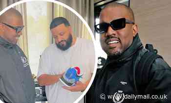 Kanye West flashes big beaming smile as DJ Khaled gifts him a pair of extremely rare Jordans