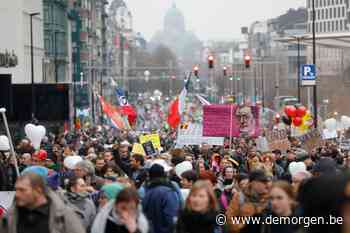 Live - Zes personen gearresteerd in Brussel, politie telt ‘tienduizenden deelnemers’