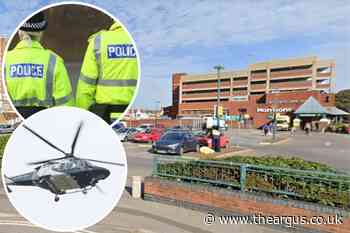Person airlifted to hospital after emergency services called to car park in Bognor