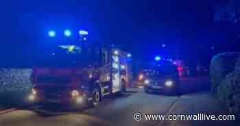Cornwall fire: Crews still tackling village property blaze 12 hours after fire broke out - Cornwall Live