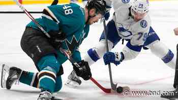 Colton scores twice as Lightning cruise past Sharks 7-1 - Belleville News-Democrat