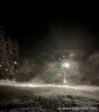 B.C. emergency crews team up, use helicopter to rescue woman from South Cariboo mountain