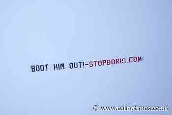 Banners protesting against Boris Johnson flown over Premier League games - Ealing Times