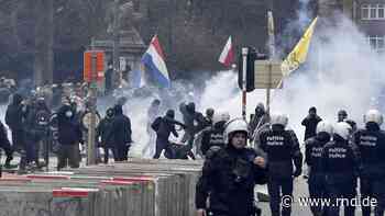 Brüssel: Zehntausende bei Demo gegen Corona-Regeln - heftige Zusammenstöße mit Polizei - RND