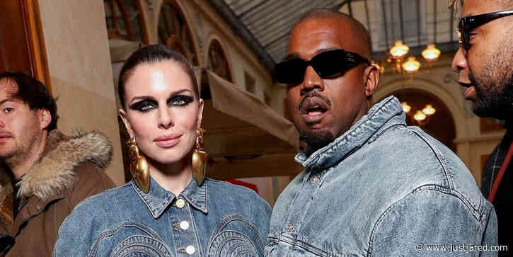 Kanye West & Julia Fox Match in Denim While Making Red Carpet Debut at Kenzo Fashion Show in France