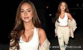 Love Island's Natalia Zoppa puts on a very busty display in a cropped top and joggers