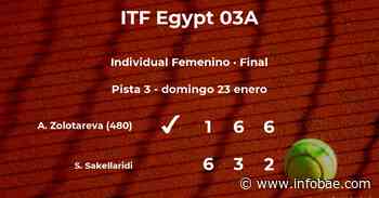 Anastasia Zolotareva gana en la final del torneo de El Cairo - infobae