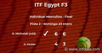 Triunfo de Daniel Michalski en la final del torneo de El Cairo - infobae