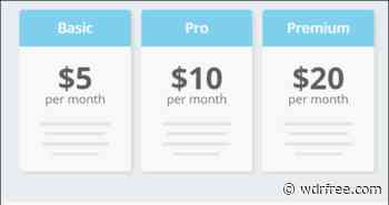 Pure CSS Pricing Table Examples