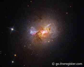 A long time ago in a galaxy far, far away... a massive black hole spewed out gases that probably helped make stars