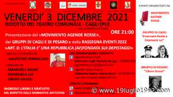 “ART. 0: L'ITALIA E' UNA REPUBBLICA (AF)FONDATA SUI DEPISTAGGI” – Cagli (PU), 3 dicembre 2021 - 19luglio1992